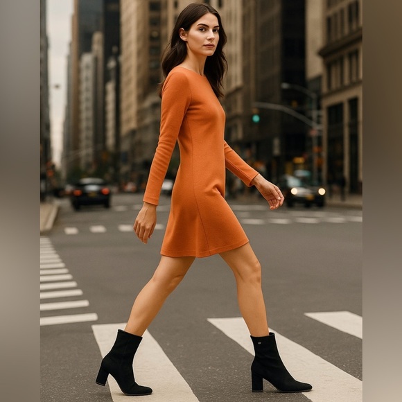 DKNY Cavale Square Toe Heeled Sock Boots Black Size 9 NWT - Picture 2 of 10